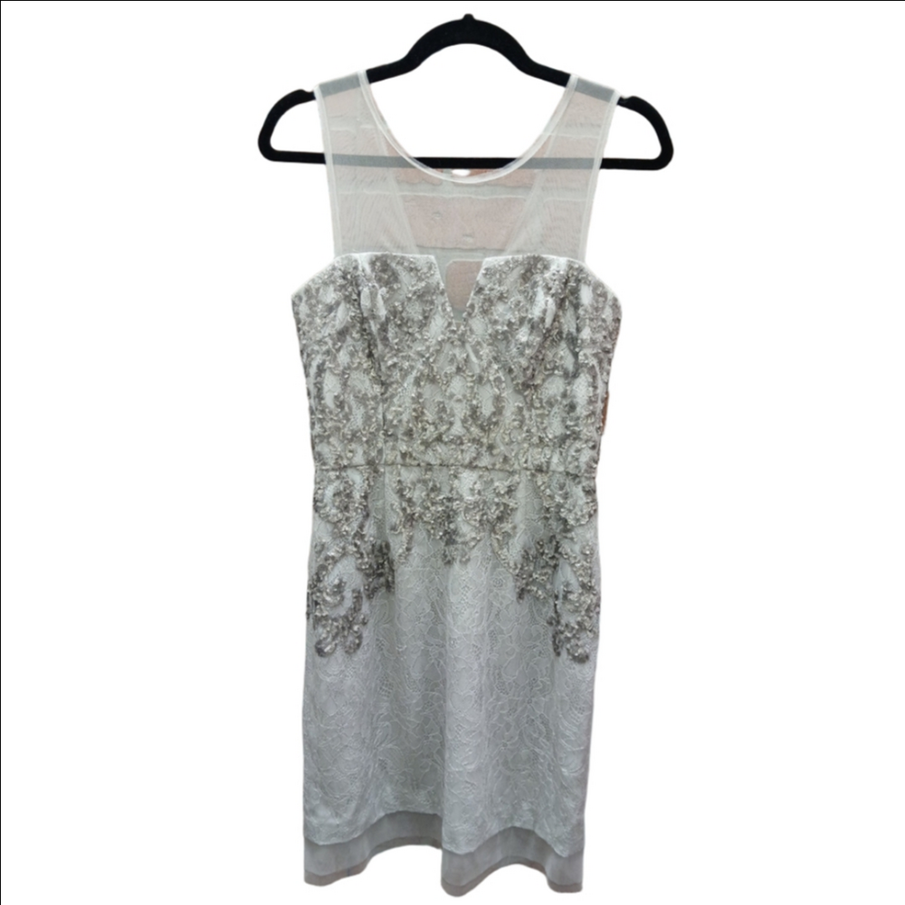 Size 2 Grey/Silver Lace Dress w/Sequin. RS 59